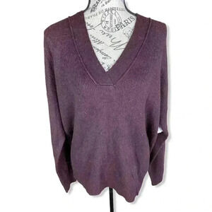 Topshop v-neck ribbed knit pullover sweater-